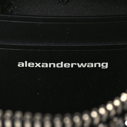 Alexander Wang Mesh Crystal Rhinestone Mini Heiress Pouch Black Silver 6 of 10