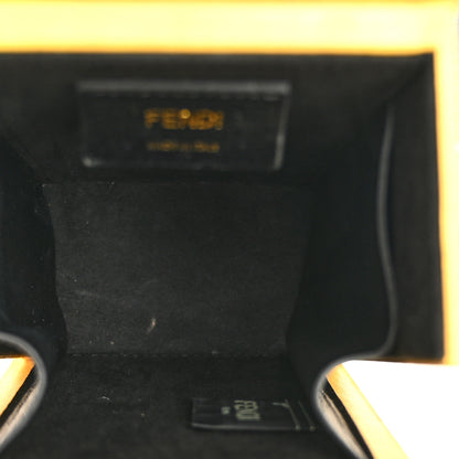 Fendi Vitello Fluffy Logo Vertical Box Yellow Box Black 5 of 10