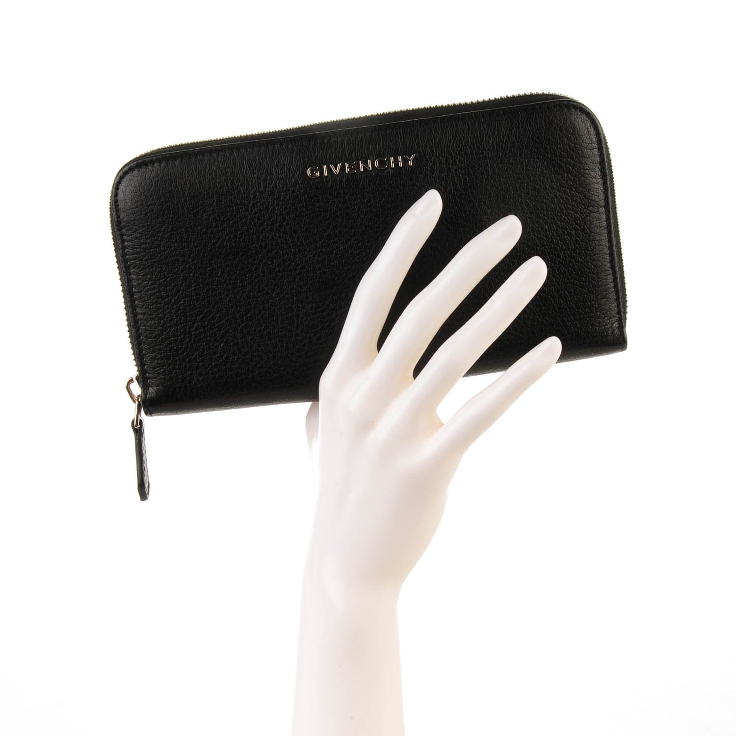 Givenchy Sugar Goatskin Pandora Zip Around Wallet Black 2 of 8