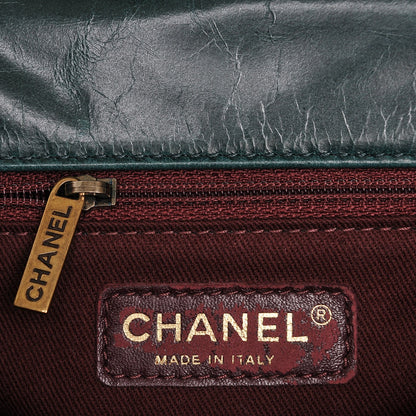 Chanel Glazed Calfskin Quilted Small Castle Rock Flap Green 6 of 7
