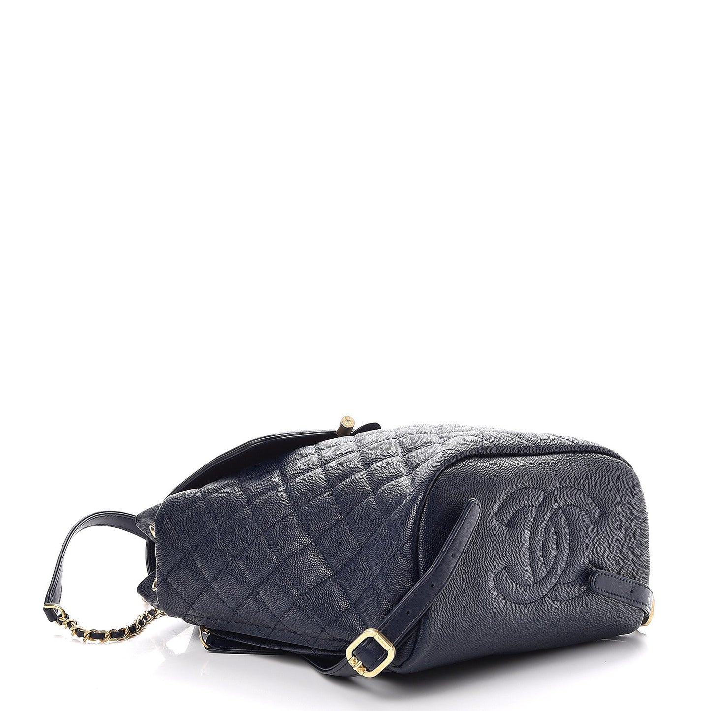 Caviar Quilted Filigree Backpack Navy