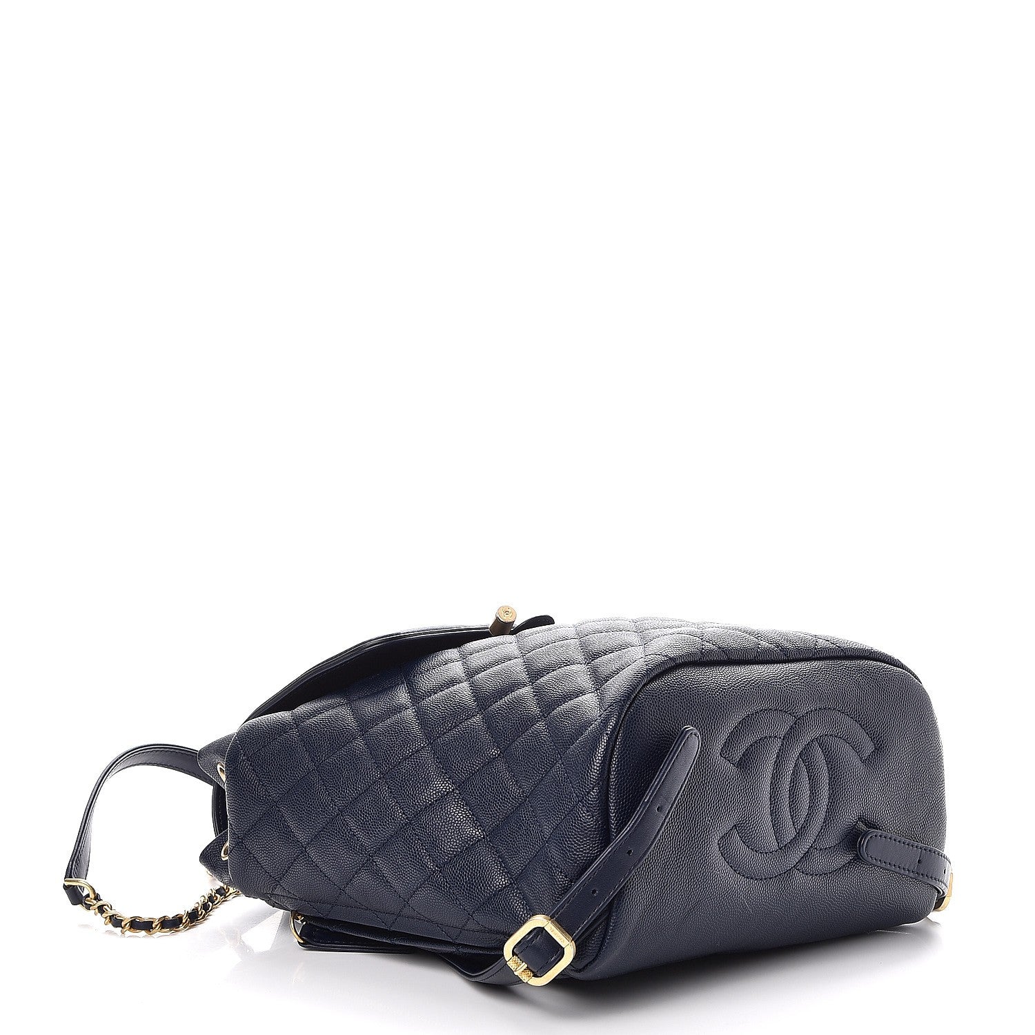 Chanel Caviar Quilted Filigree Backpack Navy 4 of 9