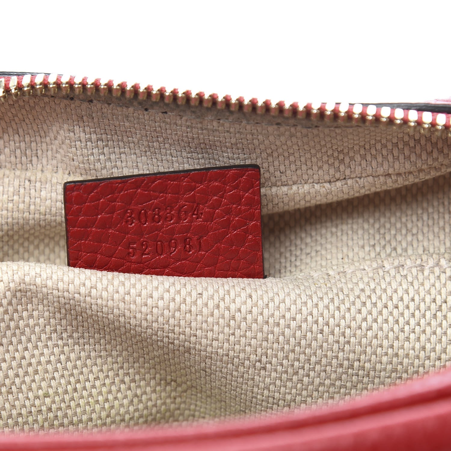 Gucci Pebbled Calfskin Small Soho Disco Bag Vibrant Red 7 of 11
