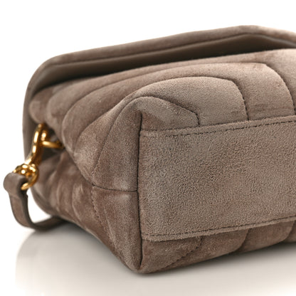 Saint Laurent Suede Toy Loulou Shoulder Bag Taupe 7 of 9