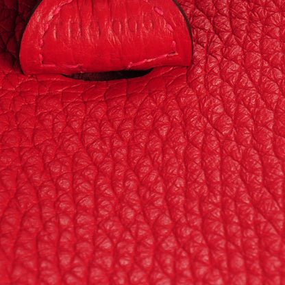 Hermes Taurillon Clemence Amazone Evelyne TPM Rouge Casaque Bleu Saphir 7 of 7