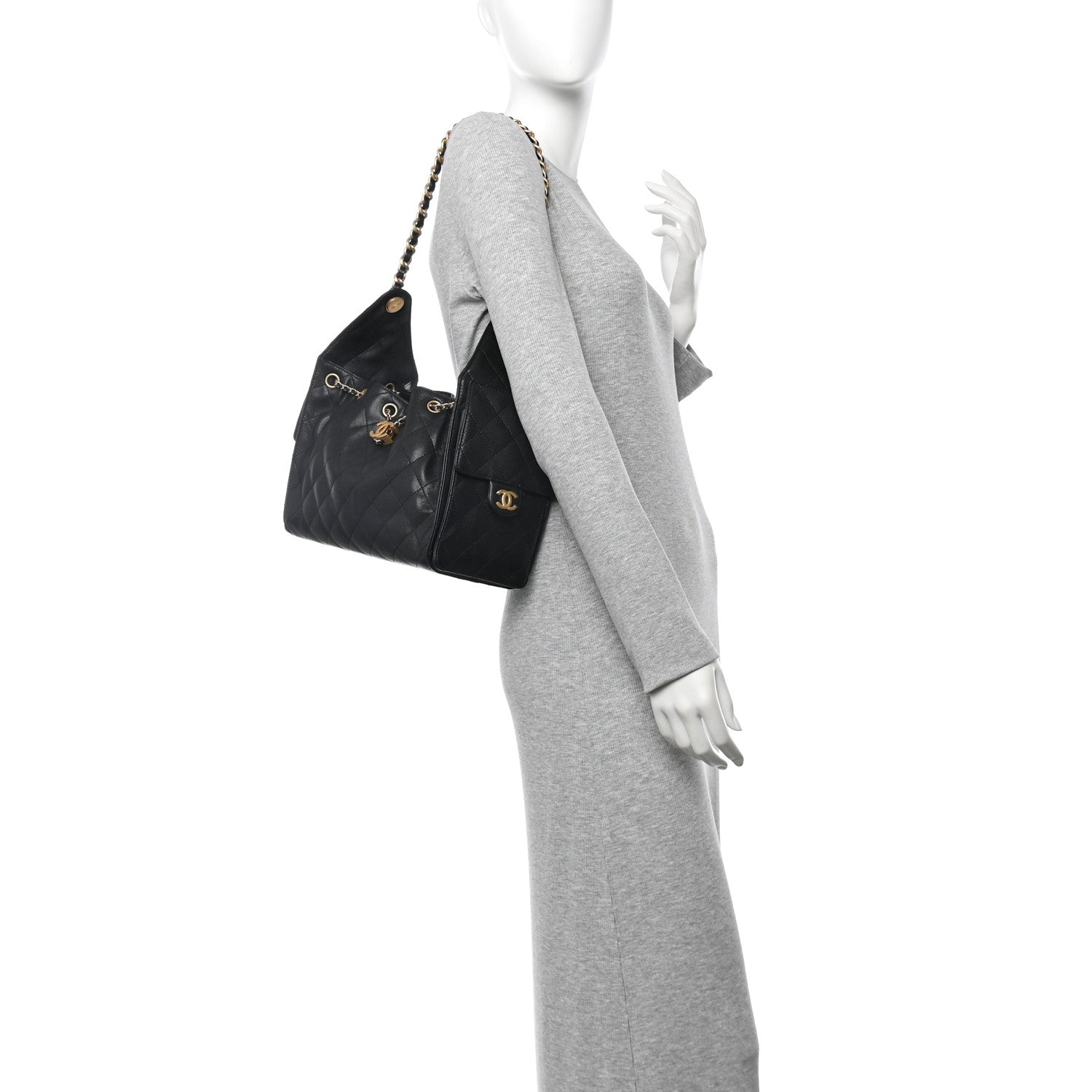 Chanel Caviar Quilted Small Chanel 25 Handbag Black 2 of 10