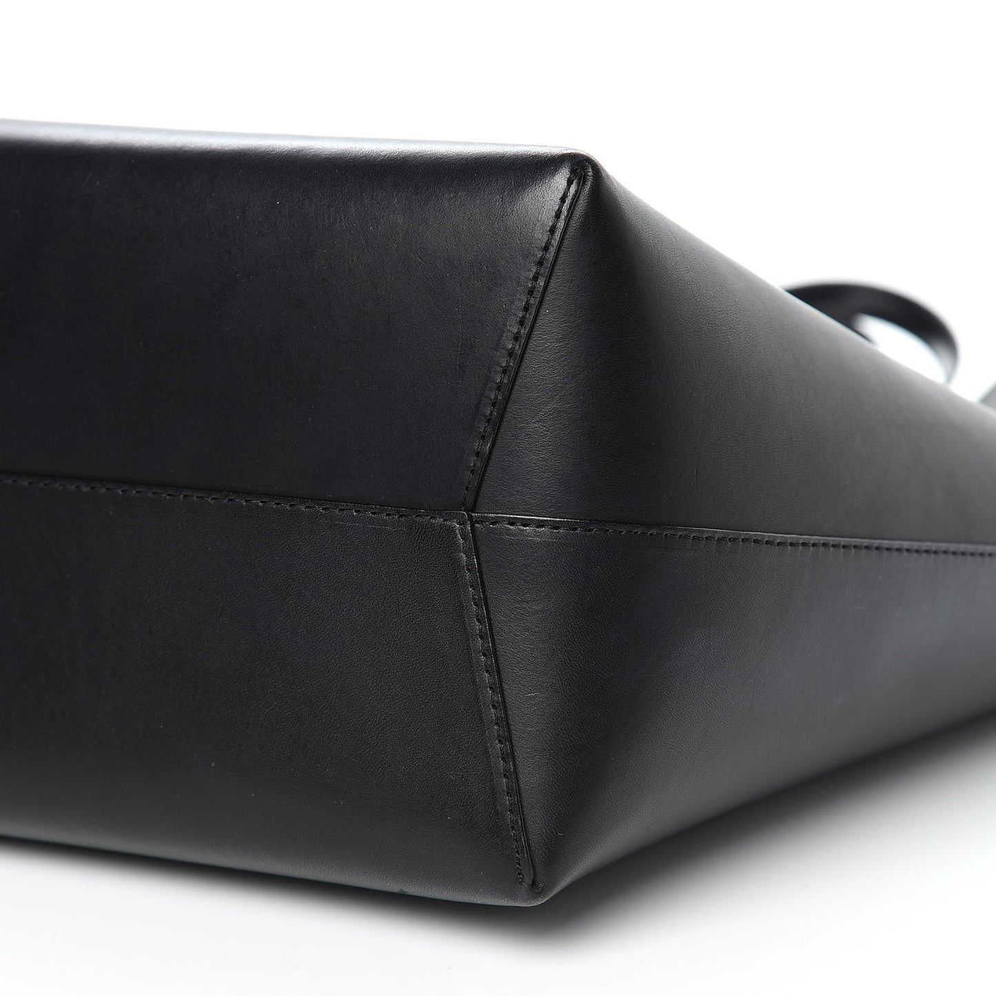 Calfskin Large Shopping Tote Black Flamma