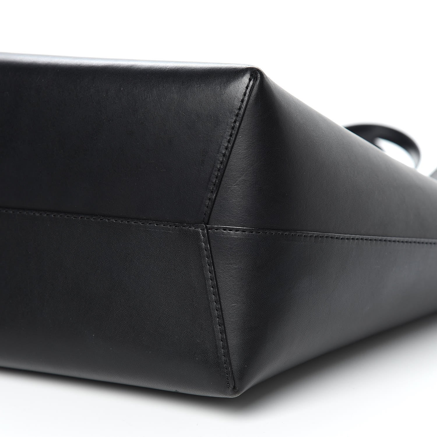Mansur Gavriel Calfskin Large Shopping Tote Black Flamma 8 of 17