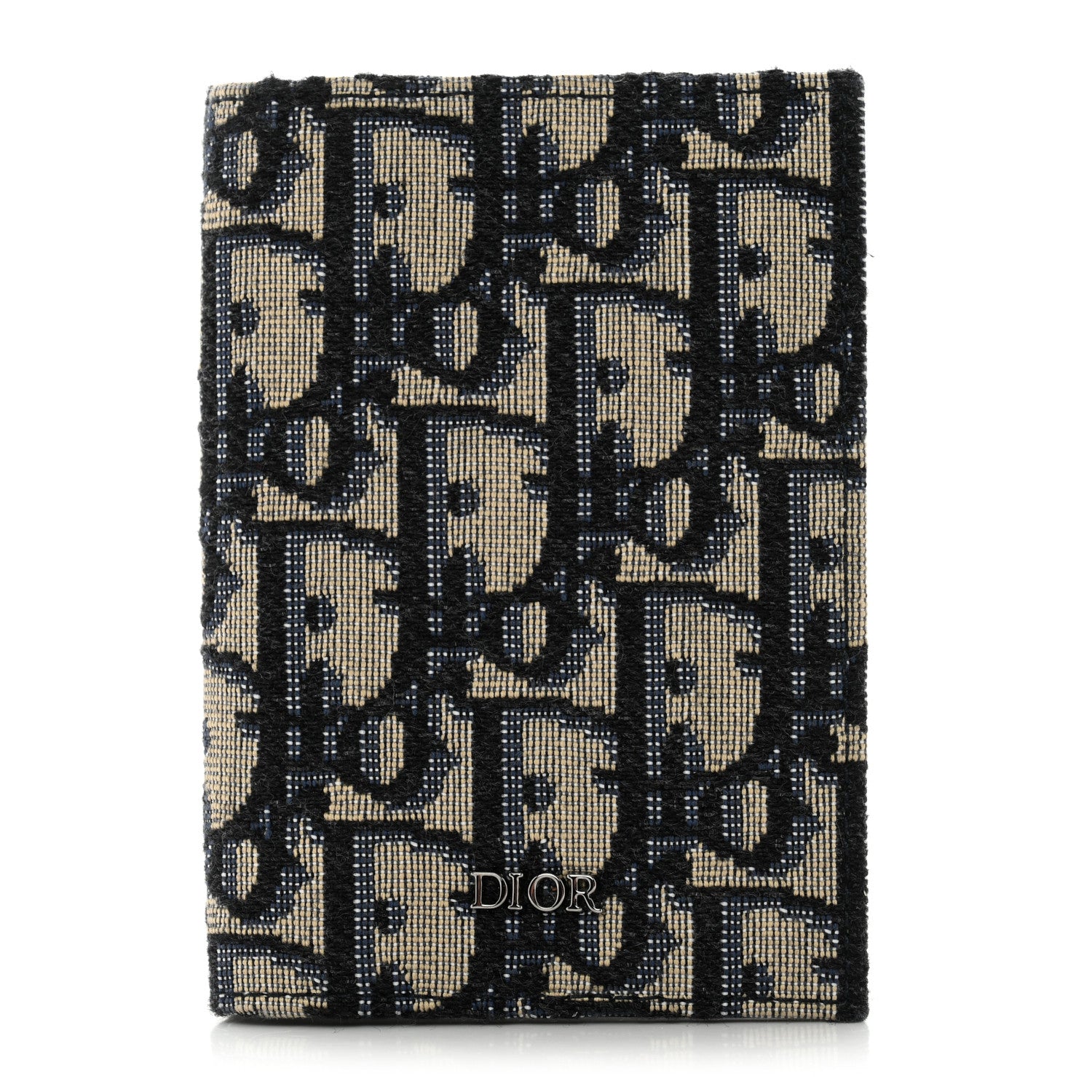 Christian Dior Oblique Bi-Fold Card Holder Blue 1 of 9