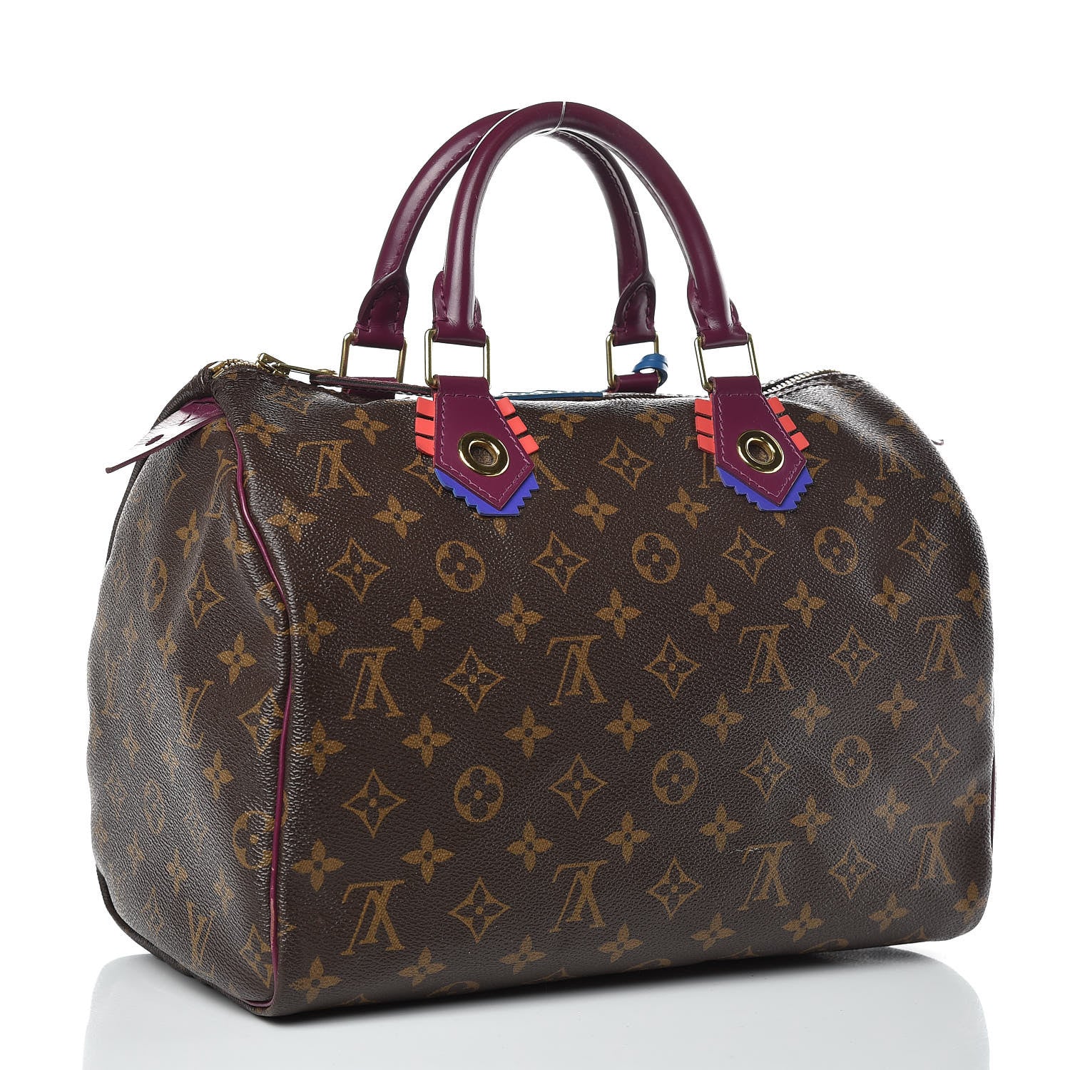 Louis Vuitton Monogram Totem Speedy 30 Magenta 3 of 13