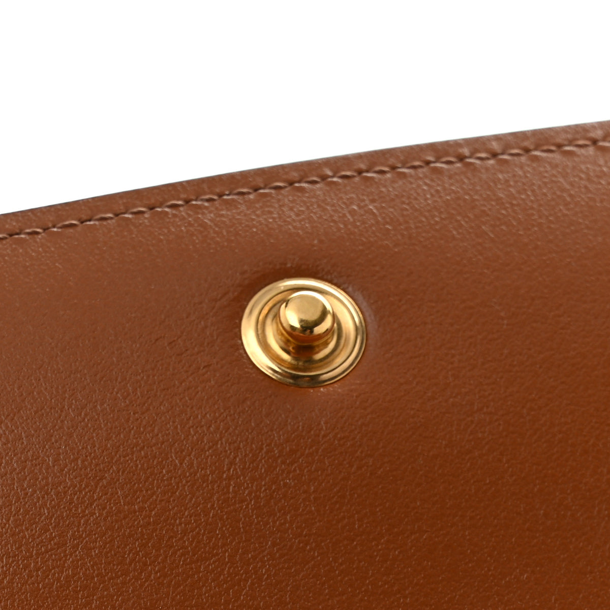 Celine Triomphe Canvas Lambskin Wallet On Strap Tan 12 of 12