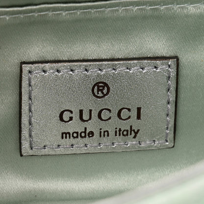 Gucci Iridescent Nappa Vertical Matelasse Small Maxi Horsebit Chain Shoulder Bag Iridescent Salvy Green 6 of 12