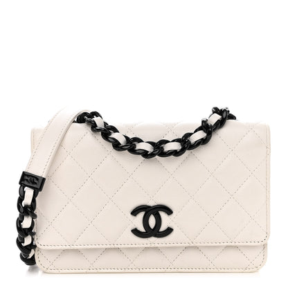 Chanel Caviar Quilted My Everything Wallet On Chain WOC White 1 of 11