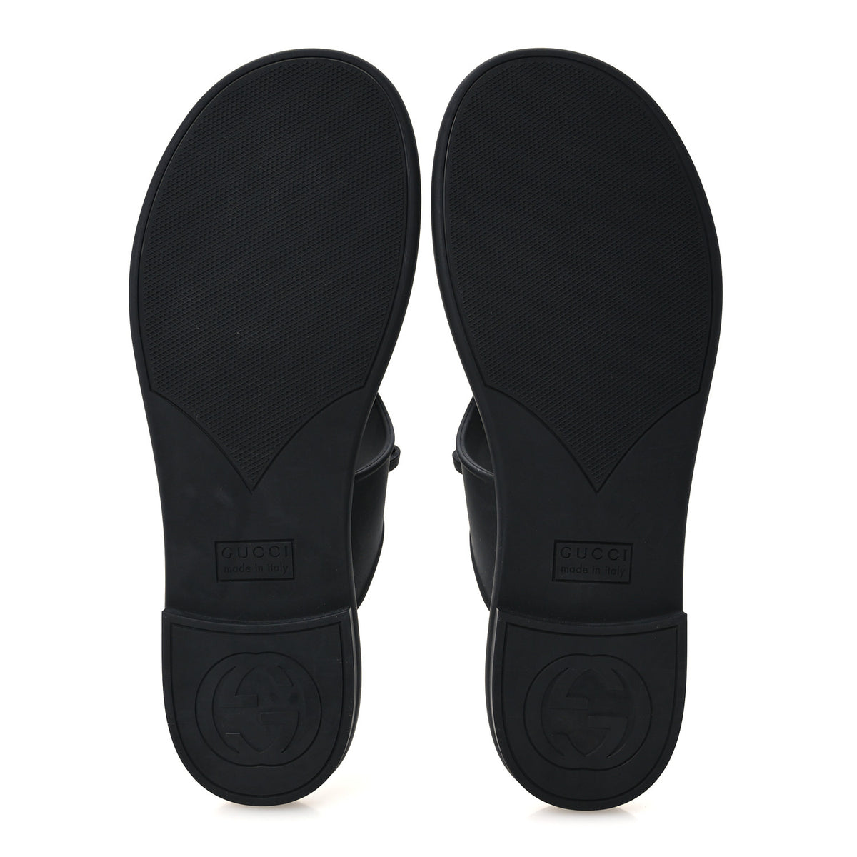 Rubber Womens Horsebit Thong Sandals 38 Black