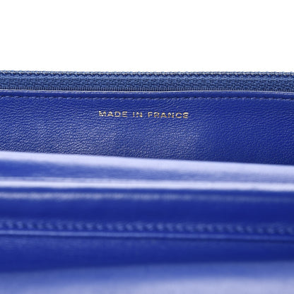 Chanel Lambskin Quilted Wallet On Chain WOC Blue Fonce 7 of 11