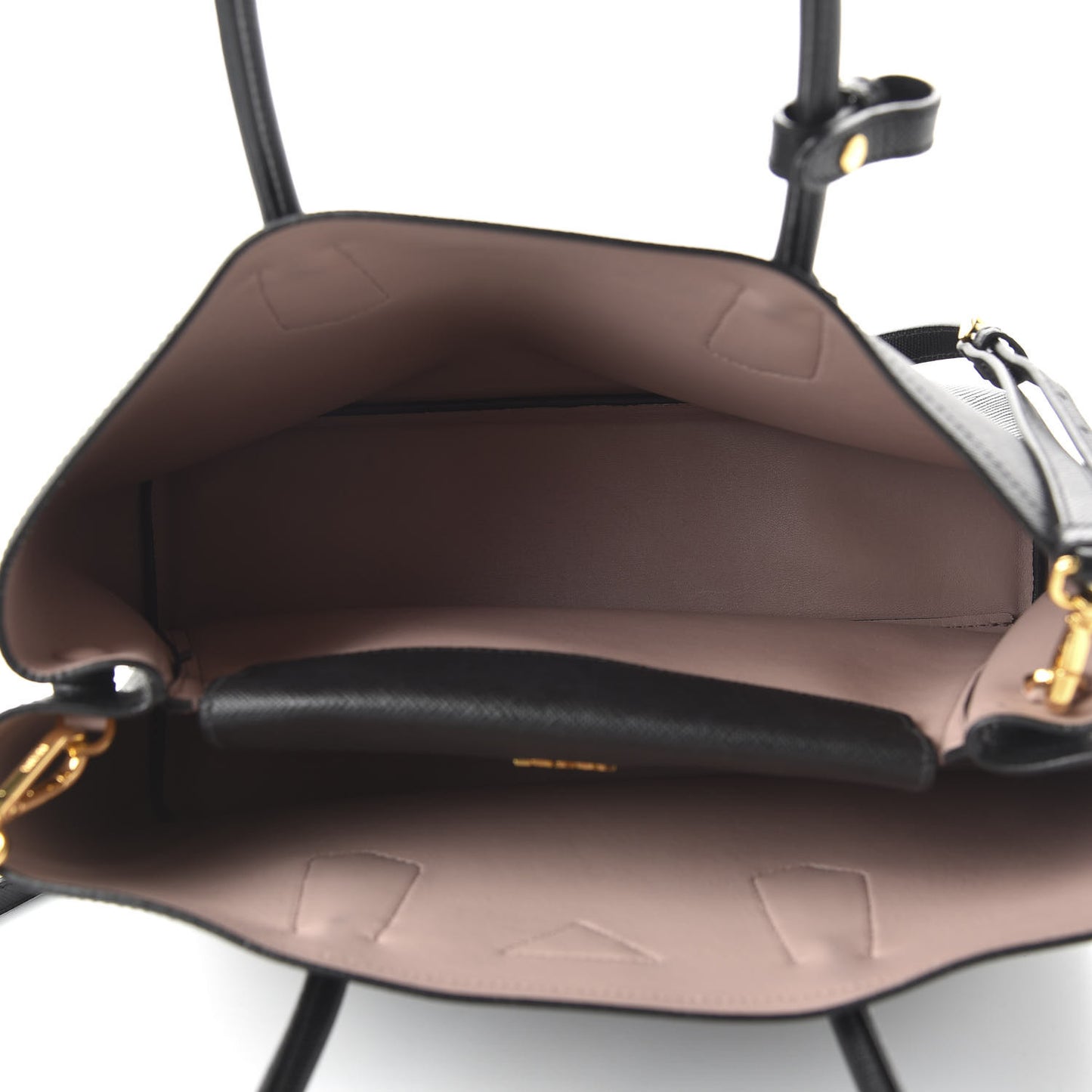 Saffiano Cuir Large Double Bag Black Mughetto