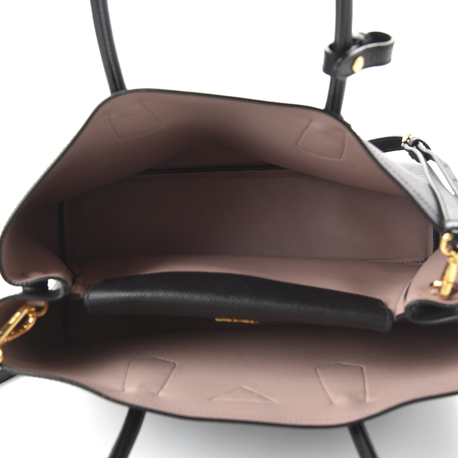 Prada Saffiano Cuir Large Double Bag Black Mughetto 5 of 9