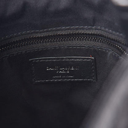 Saint Laurent Calfskin Crocodile Embossed Monogram Medium Niki Shopping Bag Black 6 of 9