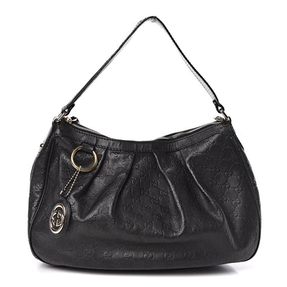Gucci Guccissima Medium Sukey Hobo Black 1 of 12