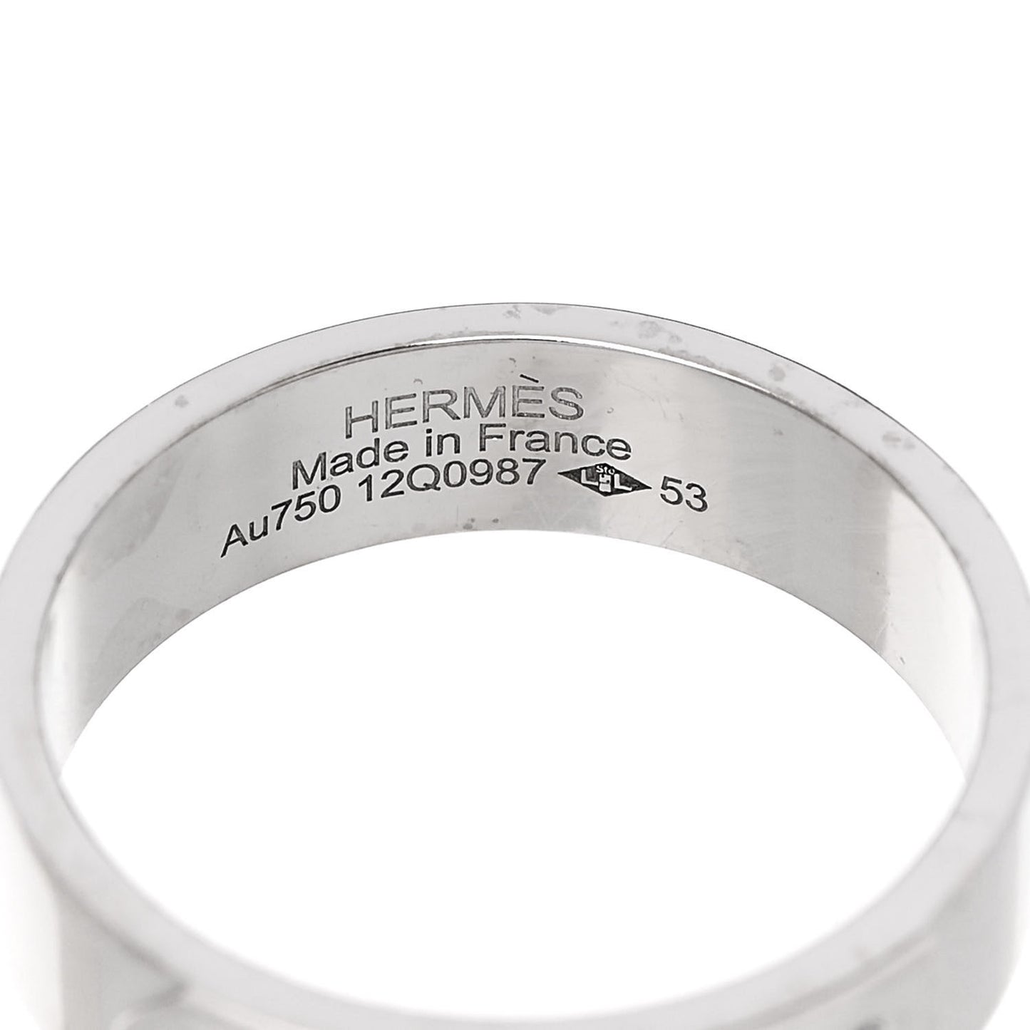 18K White Gold Diamond PM Kelly Ring 53 6.5