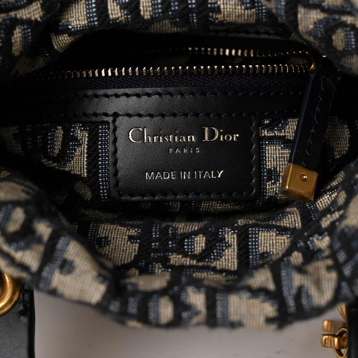 Christian Dior Wicker Oblique Mini Lady Dior Bag Blue 6 of 9