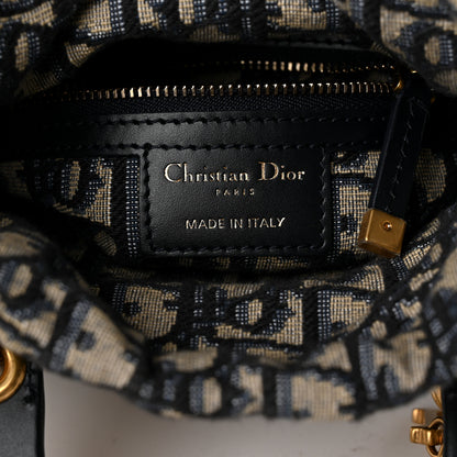 Christian Dior Wicker Oblique Mini Lady Dior Bag Blue 6 of 9