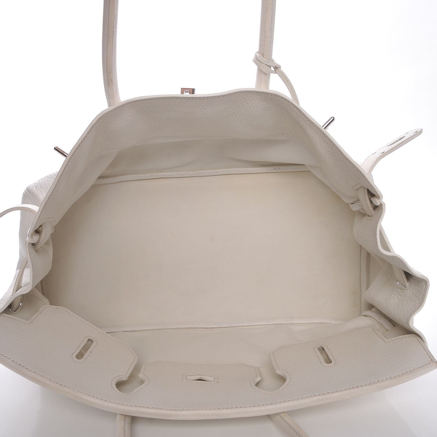 Taurillon Clemence JPG Birkin 42 White