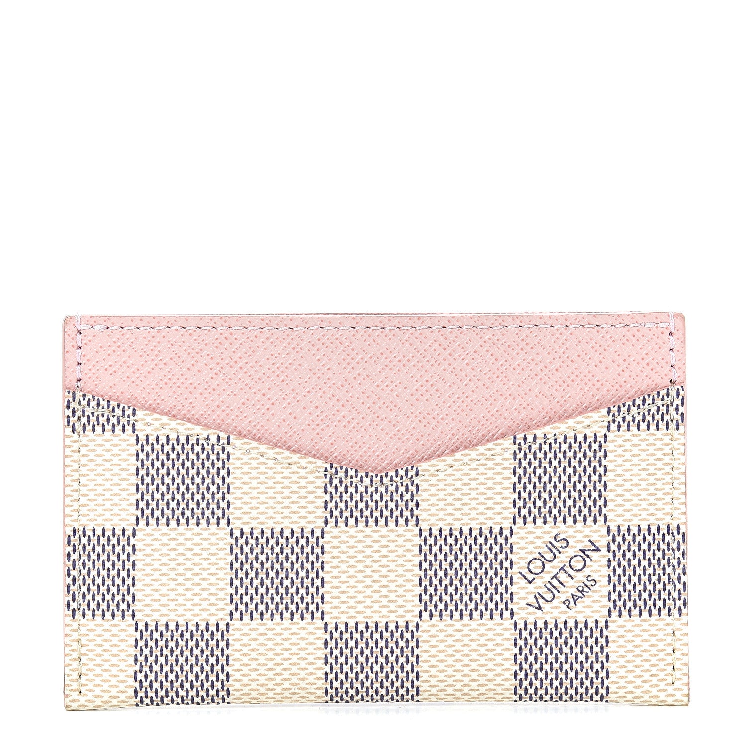 Louis Vuitton Damier Azur Daily Card Holder Rose Ballerine 1 of 8