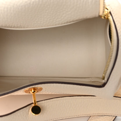 Hermes Taurillon Clemence Mini Lindy 20 Craie 5 of 12