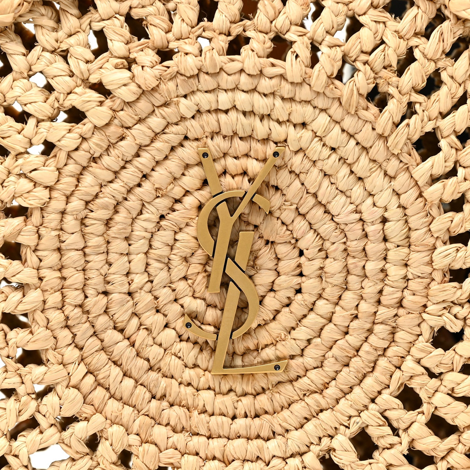 Saint Laurent Raffia Sac Round Naturel 7 of 10