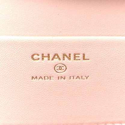 Chanel Shiny Lambskin Quilted Top Handle Vanity Case With Chain Black 7 of 11