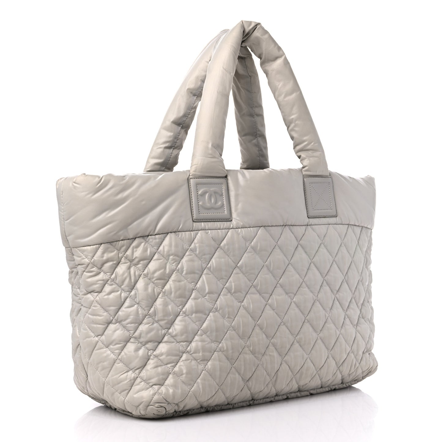 Nylon Coco Cocoon Large Tote Light Grey