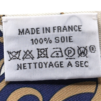 Hermes Silk Ex-Libris Twilly White Marine Gris 3 of 5