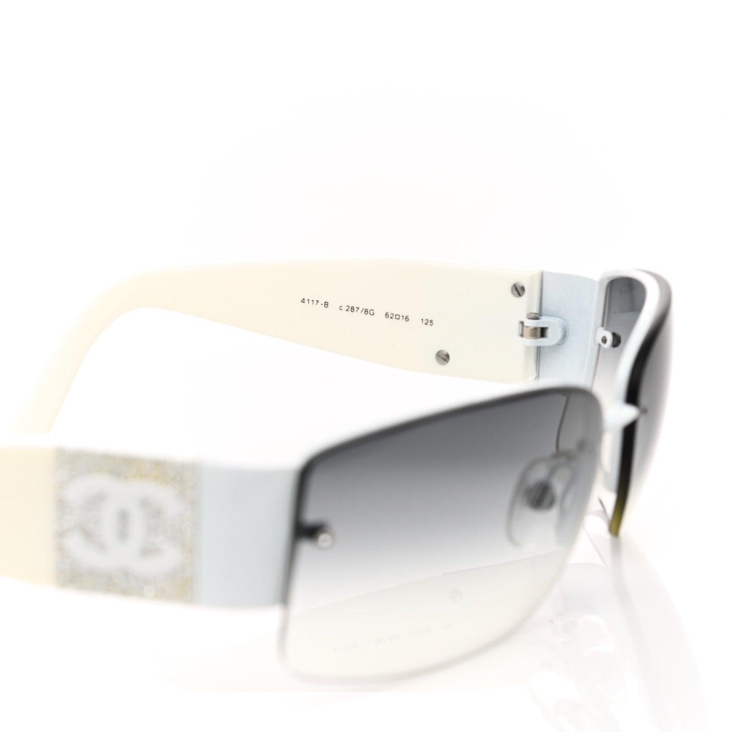 Crystal CC Sunglasses 4117-B White