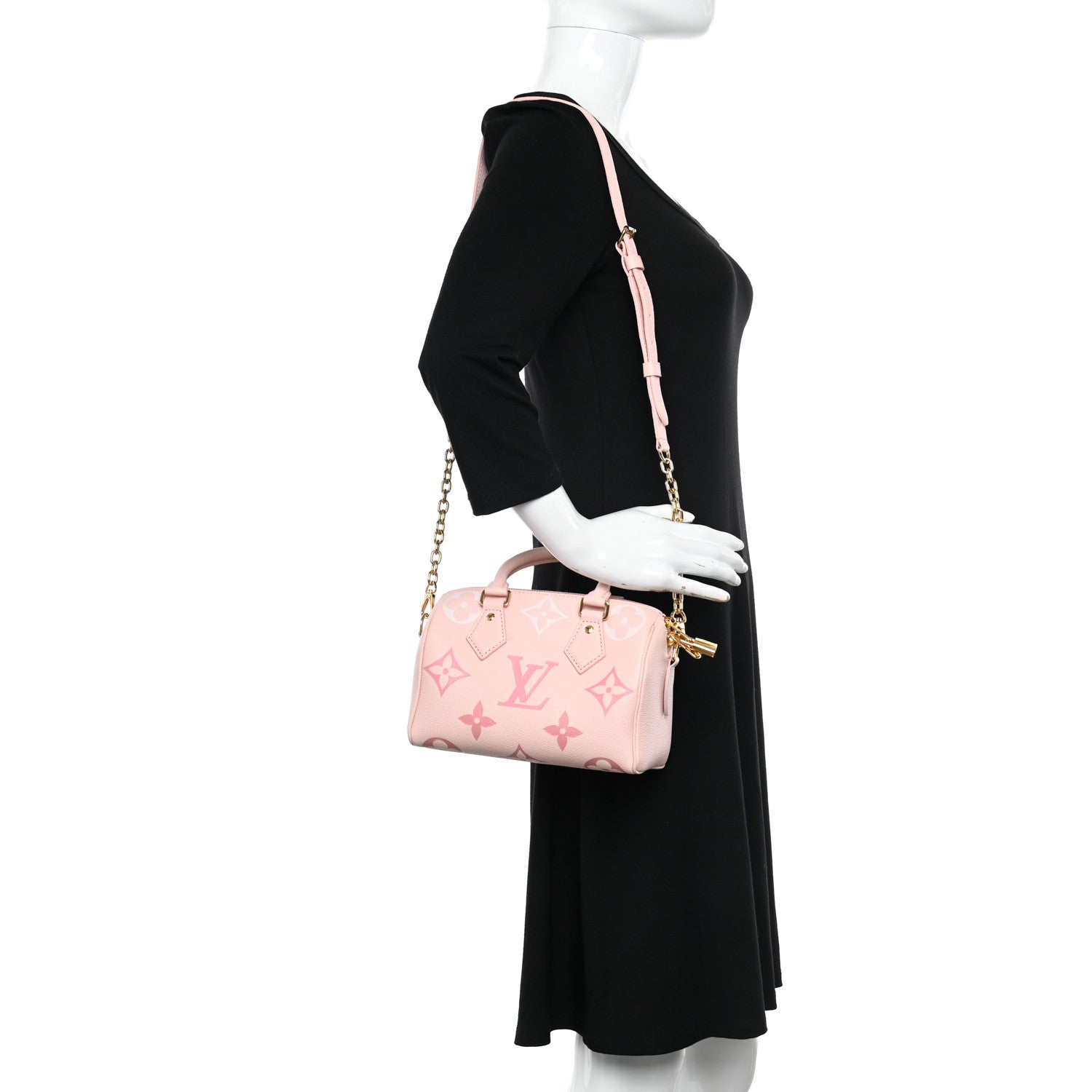 Louis Vuitton Empreinte Monogram Giant Speedy Bandouliere 20 Degrade Rose Pink 2 of 10