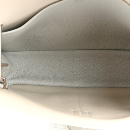 Hermes Taurillon Clemence Halzan 31 GM Gris Perle Beton 5 of 11