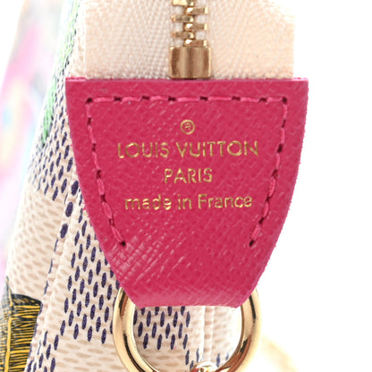 Louis Vuitton Damier Azur 2021 Christmas Animation Hollywood Mini Pochette Accessories Fuchsia 7 of 8