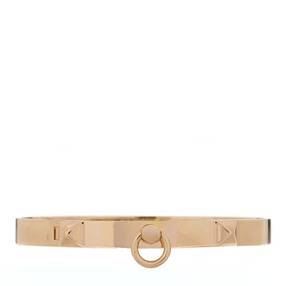 Hermes 18K Rose Gold PM Collier De Chien Bracelet SH 1 of 3