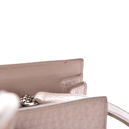 Saint Laurent Calfskin Crocodile Embossed Baby Sac De Jour Rose Antic 13 of 29