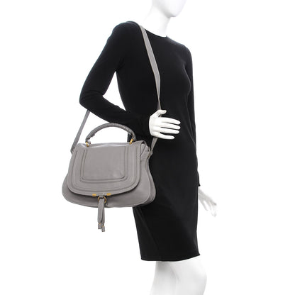 Chloe Calfskin Medium Marcie Top Handle Bag Cashmere Grey 2 of 13
