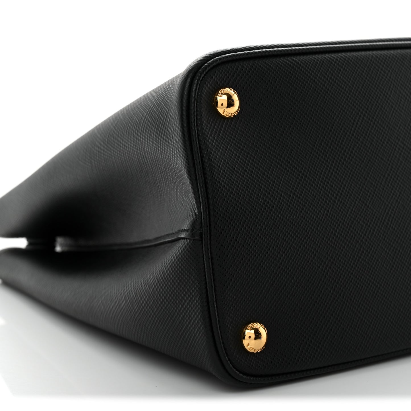 Saffiano Cuir Medium Double Bag Black Mughetto