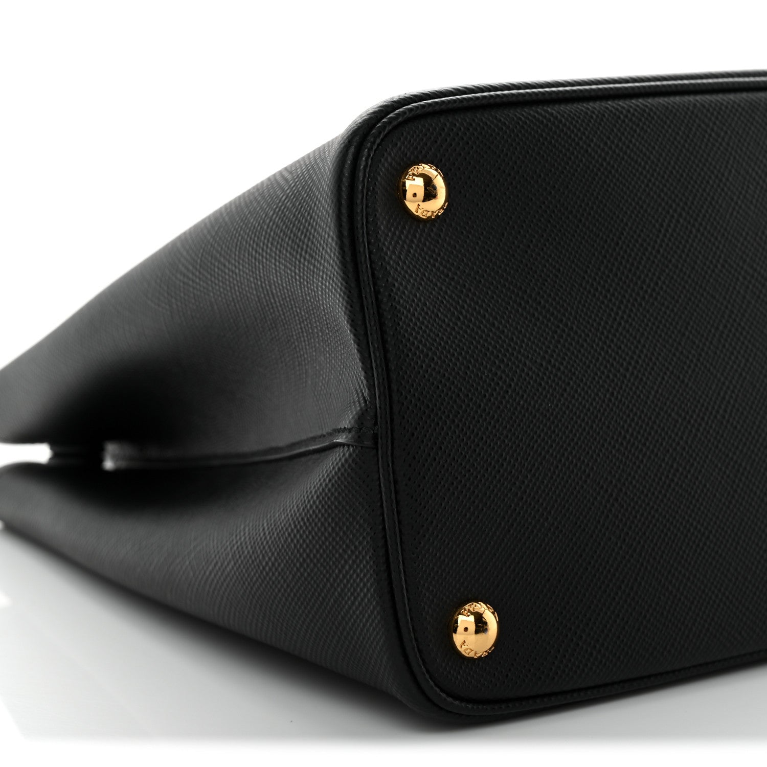 Prada Saffiano Cuir Medium Double Bag Black Mughetto 9 of 12