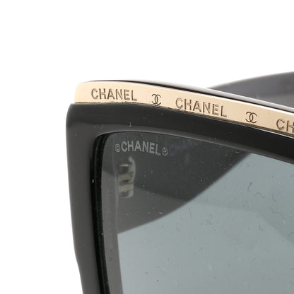 Chanel Acetate Shield Sunglasses 71504 Black 7 of 8
