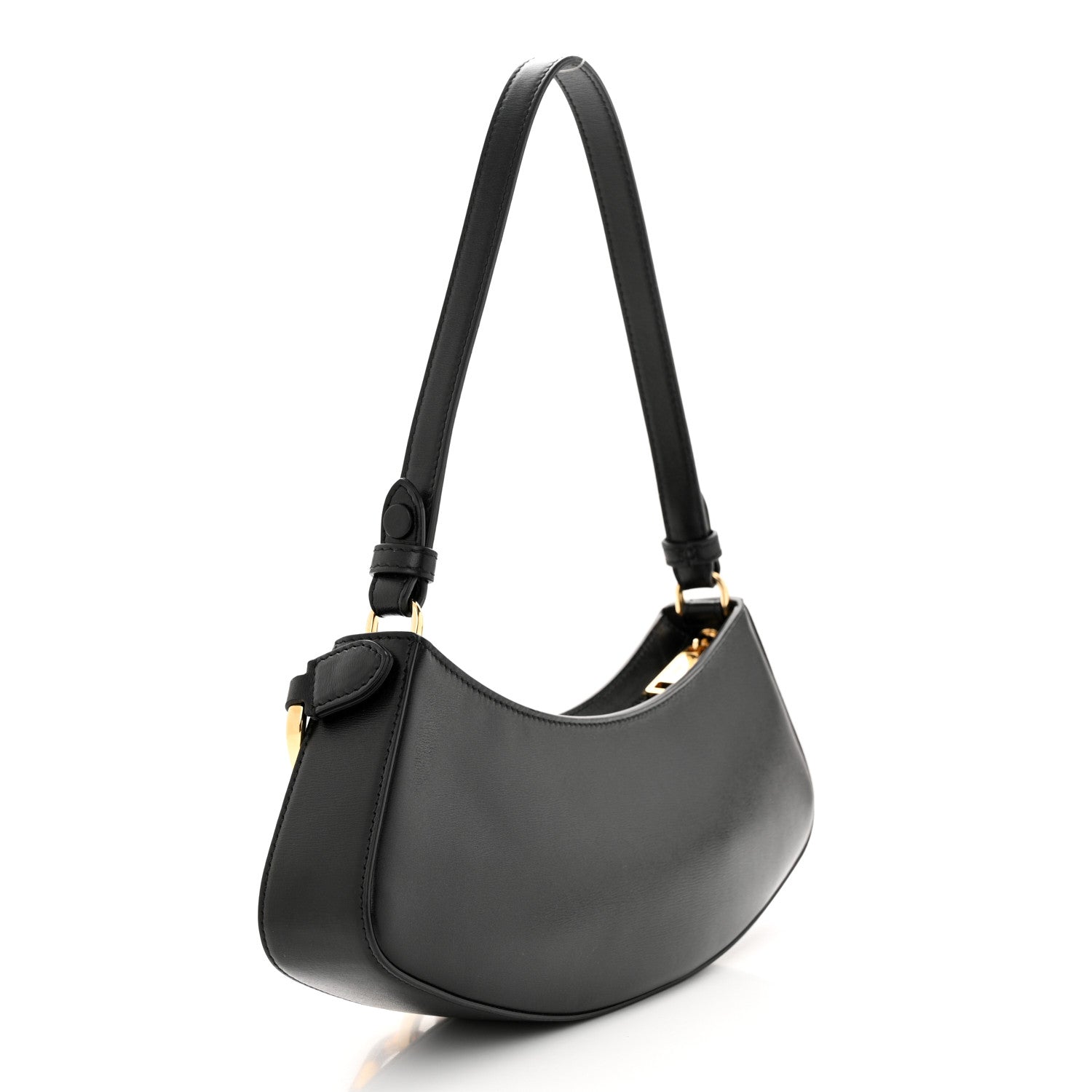 Fendi Vitello Queen Palmellato Fendi O'Lock Swing Black 3 of 11