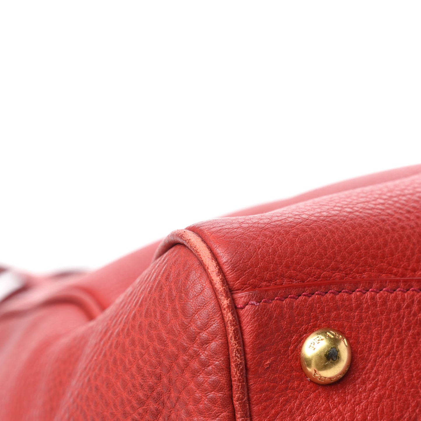 Vitello Daino Top Handle Shoulder Bag Rosso