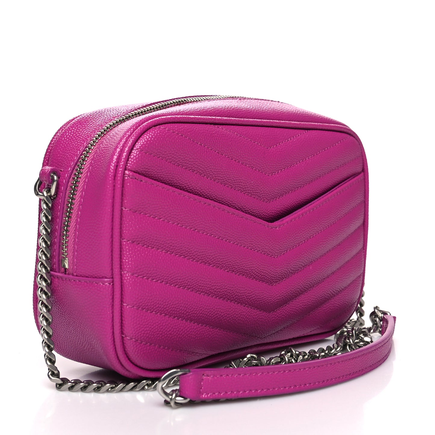 Grain De Poudre Matelasse Monogram Mini Lou Camera Bag Bright Pink