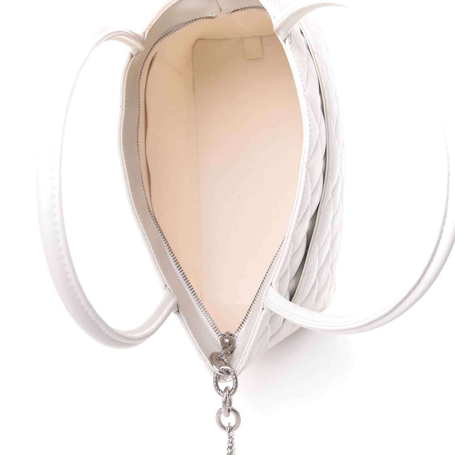 Chanel Caviar Quilted Medallion Tote White 5 of 10