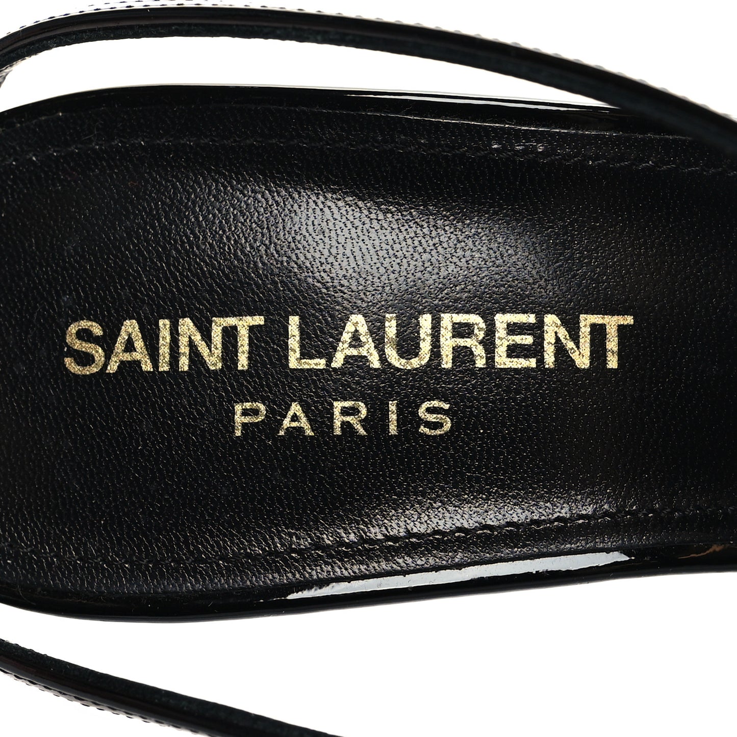 Patent Calfskin Cassandra 100 Sandals 37 Black