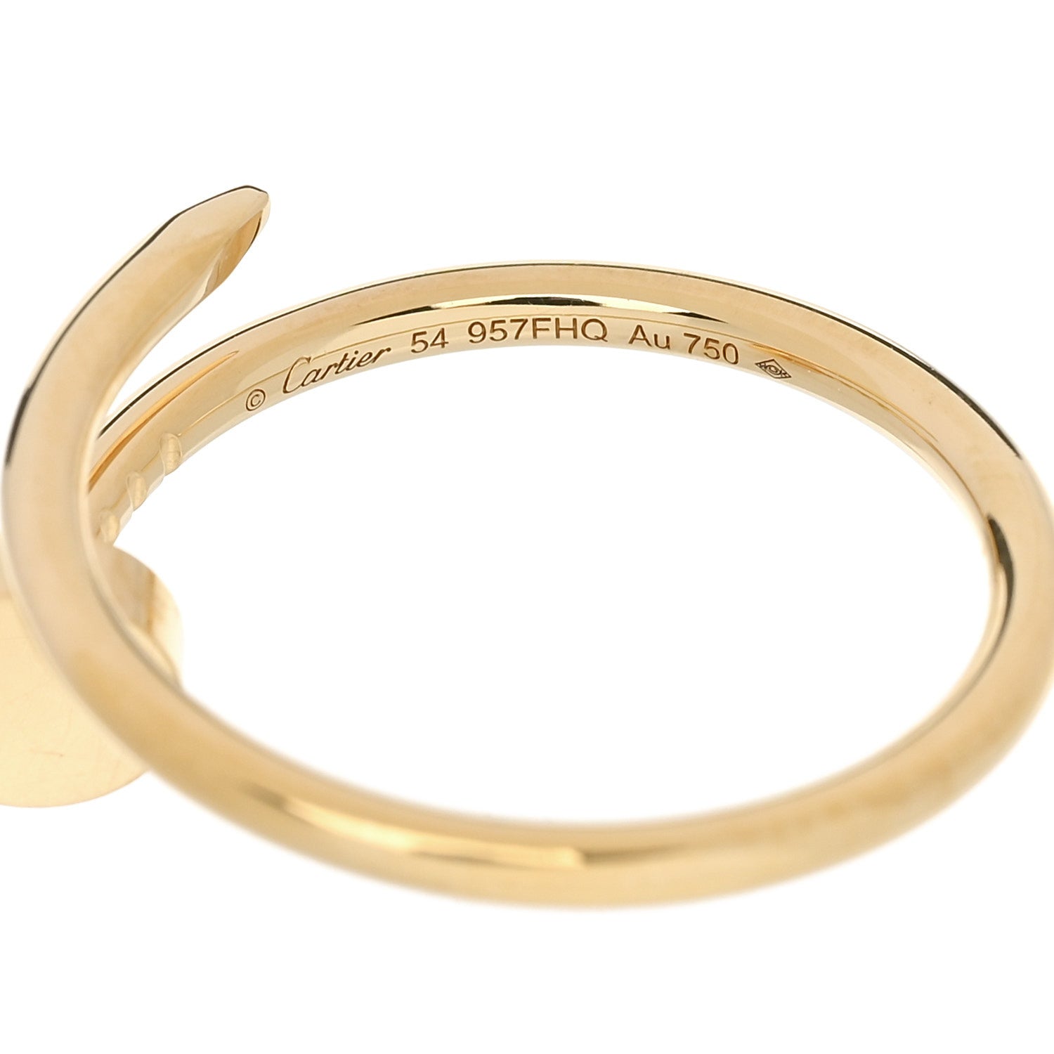 Cartier 18K Yellow Gold Small Juste Un Clou Ring 54 7 5 of 6