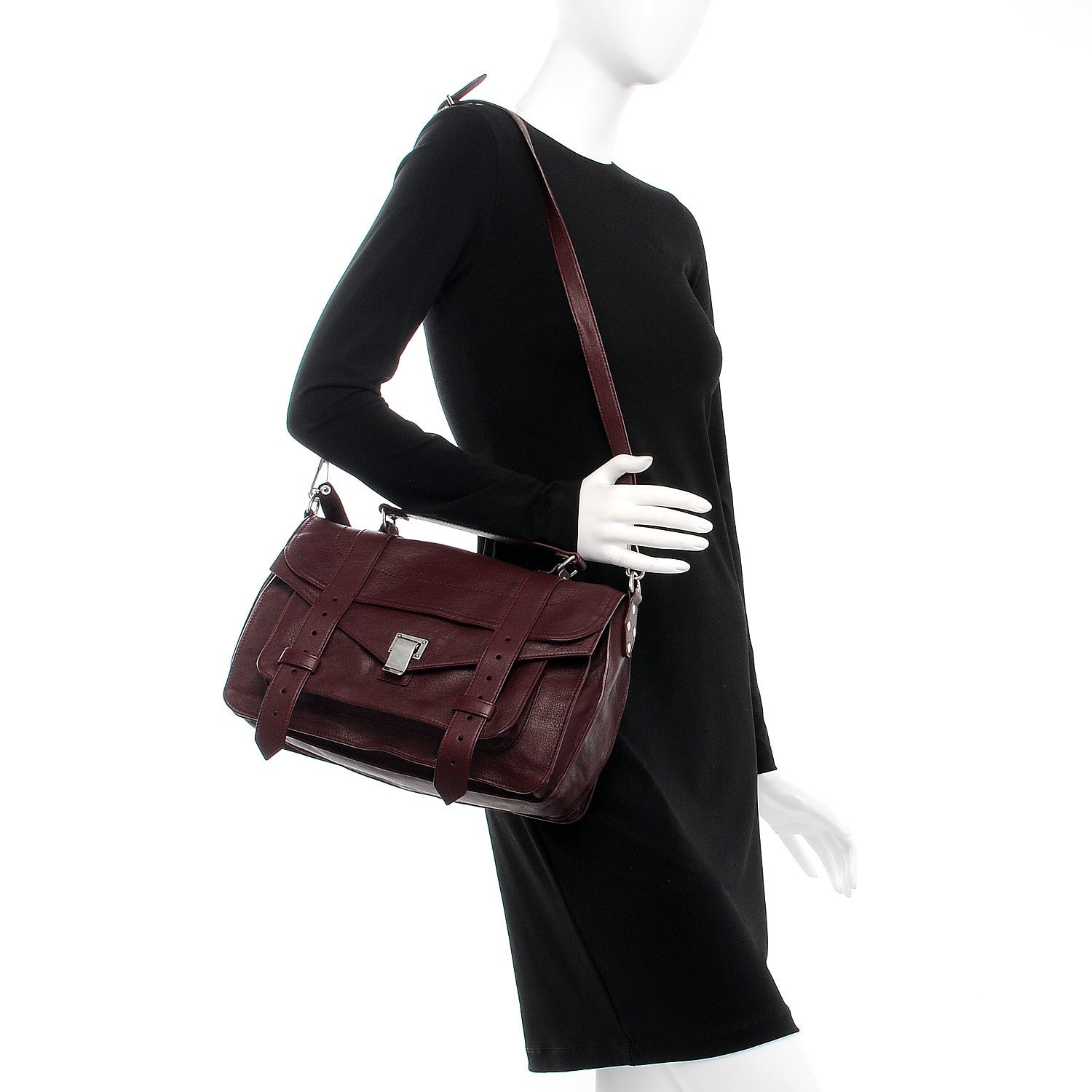 Proenza Schouler Lambskin Medium PS1 Satchel Oxblood 2 of 11